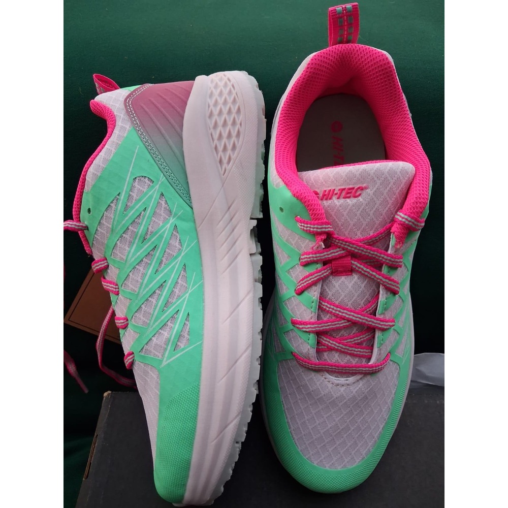 Hi-Tec Demolisher Low Pink Mint Green Athletic Running Shoes CH80045S-QKP Size 7